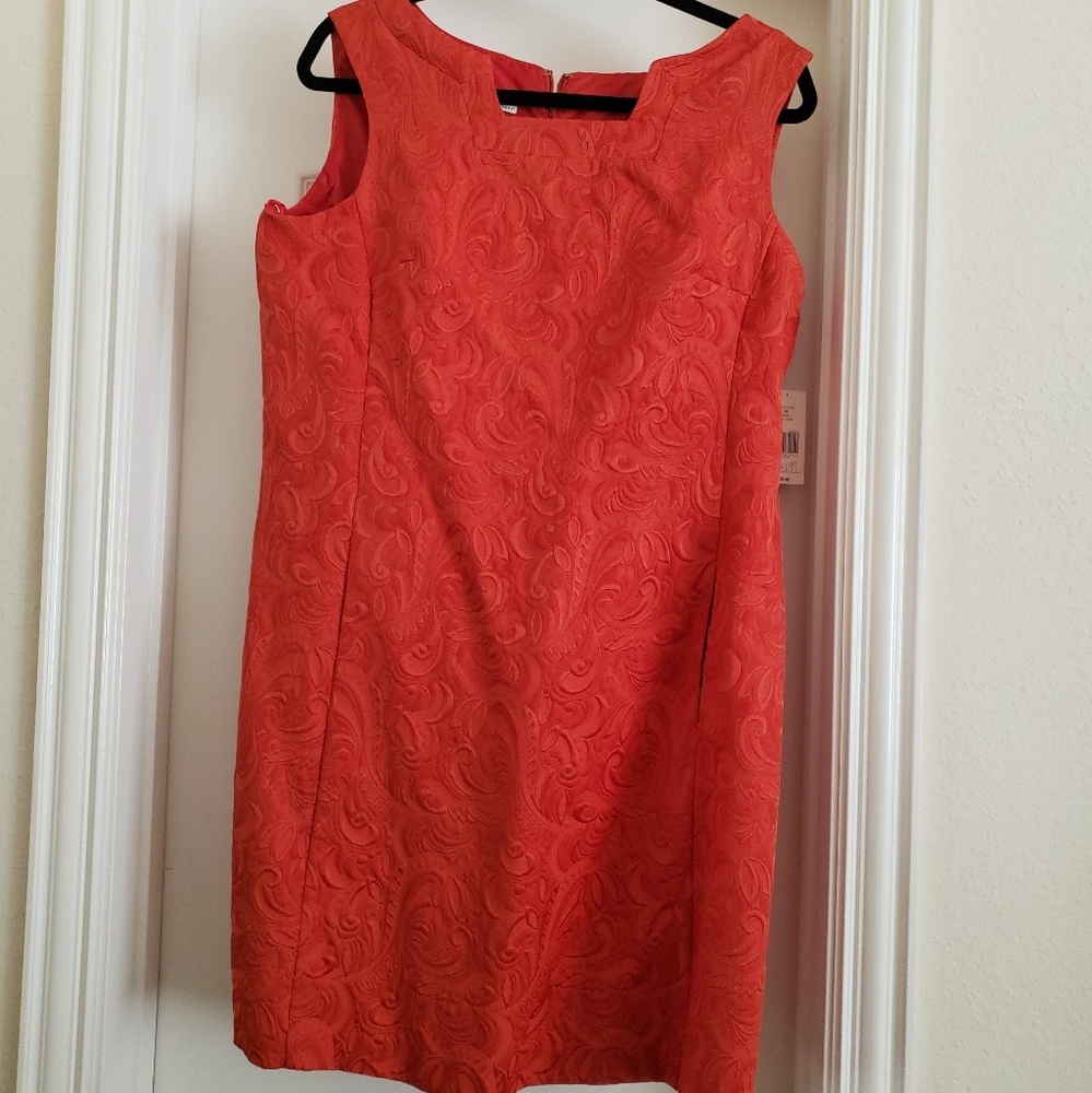 Orange Kim Rogers Brocade Dress
